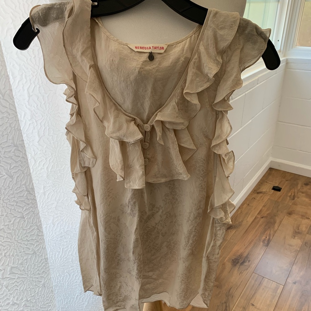 Rebecca Taylor ruffle silk top